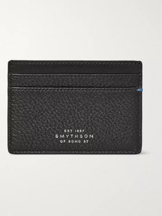 Smythson Burlington Full-grain Leather Cardholder In Black