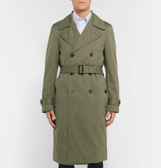 JOSEPH Abberton Cotton-Twill Raincoat, Green | ModeSens