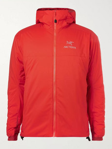 Arc'teryx Atom Ar Padded Ripstop Hooded Jacket In Red