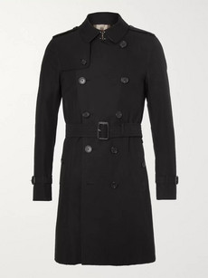 Burberry Slim-fit Cotton-gabardine Trench Coat In Black
