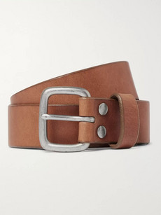 Jcrew 3cm Brown Brody Leather Belt In Tan