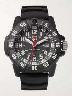 Luminox 3800 Series 3801 Carbon-reinforced And Rubber Watch In Black