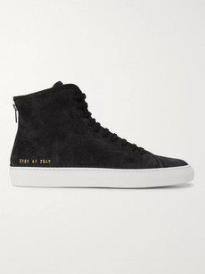 COMMON PROJECTS TOURNAMENT WAXED-SUEDE HIGH-TOP SNEAKERS