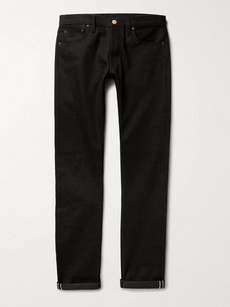 The Workers Club Slim-fit Selvedge Denim Jeans In Black