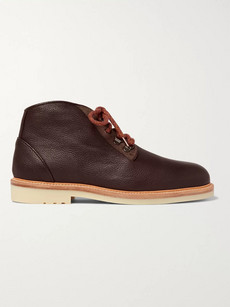 LORO PIANA Aspen Walk Shearling-Lined Full-Grain Leather Boots