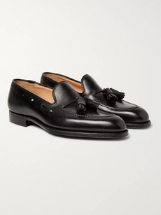 George Cleverley Adrian Leather Tasselled Loafers In Black