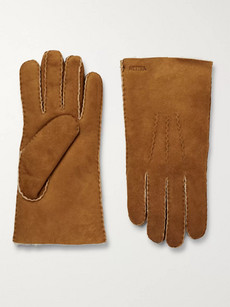 Hestra Shearling Gloves In Tan