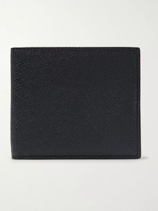 Valextra Pebble-grain Leather Billfold Wallet - Midnight Blue - One Siz