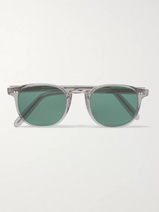 Cutler And Gross Round-frame Acetate And Silver-tone Sunglasses In Grey