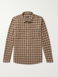 APC CHECKED WOOL-BLEND FLANNEL OVERSHIRT