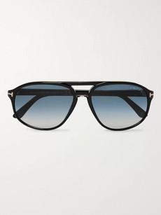Tom Ford Jacob Aviator-style Acetate Sunglasses In Black