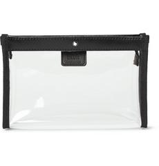 Montblanc Leather-trimmed Transparent Flight Bag In Clear | ModeSens