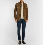 TOM FORD Icon Military Slim-Fit Suede Field Jacket