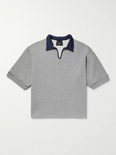 FEAR OF GOD CONTRAST-TRIMMED LOOPBACK COTTON-BLEND JERSEY POLO SHIRT