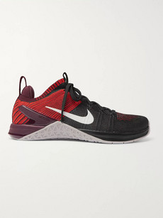 Nike Metcon Dsx Flyknit And Rubber Sneakers In Black