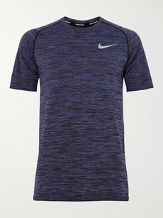 Nike Mélangé Dri-fit T-shirt In Purple