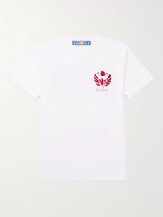 Blackmeans Printed Cotton-jersey T-shirt In White