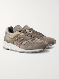 New Balance 997 Nubuck, Suede And Mesh Trainers - Grey