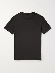 Theory Cotton-jersey T-shirt In Gray