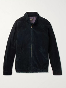 Apc Cotton-corduroy Blouson Jacket - Midnight Blue