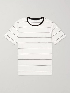 Club Monaco Striped Cotton-jersey T-shirt In White