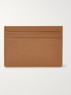 Common Projects Cross-grain Leather Cardholder In Brown