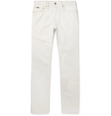 Polo Ralph Lauren Brushed Stretch-cotton Trousers In White