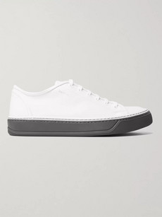 LANVIN LEATHER trainers - WHITE
