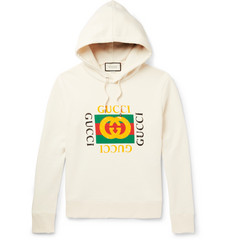 GUCCI PRINTED LOOPBACK COTTON-JERSEY HOODIE