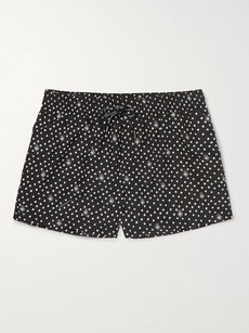 Dolce & Gabbana Slim-fit Short-length Printed Swim Shorts  In Black