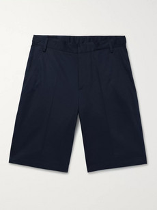 Lanvin Slim-fit Cotton-twill Chino Shorts In Midnight Blue