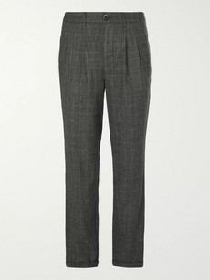 Barena Venezia Slim-fit Tapered Prince Of Wales Checked Wool Trousers ...