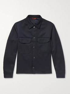 Barena Venezia Stretch-wool Twill Jacket In Navy