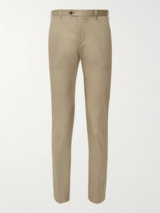 Etro Beige Slim-fit Stretch-cotton Suit Trousers