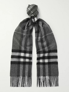 BURBERRY CHECKED CASHMERE SCARF