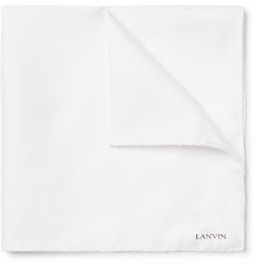 Lanvin Silk-twill Pocket Square In White