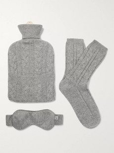 Johnstons Of Elgin Cable-knit Cashmere Lounge Set In Gray