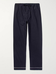 DESMOND & DEMPSEY Brushed Cotton-Twill Pyjama Trousers for Men