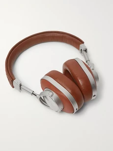 Ermenegildo Zegna Master & Dynamic Pelle Tessuta Leather Headphones In Tan