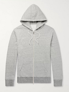 Mr P Mélange Loopback Cotton-jersey Hoodie In Grey