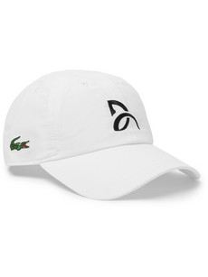 Lacoste Tennis Novak Djokovic Embroidered Shell Tennis Cap In White