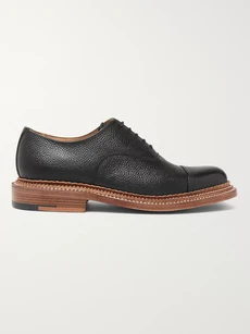 Grenson Rupert Triple-welted Cap-toe Pebble-grain Leather  display picture 2