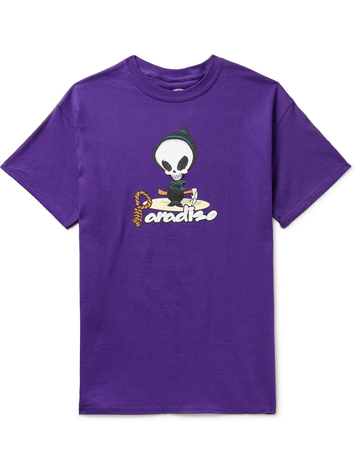 Paradise Printed Cotton-jersey T-shirt In Purple