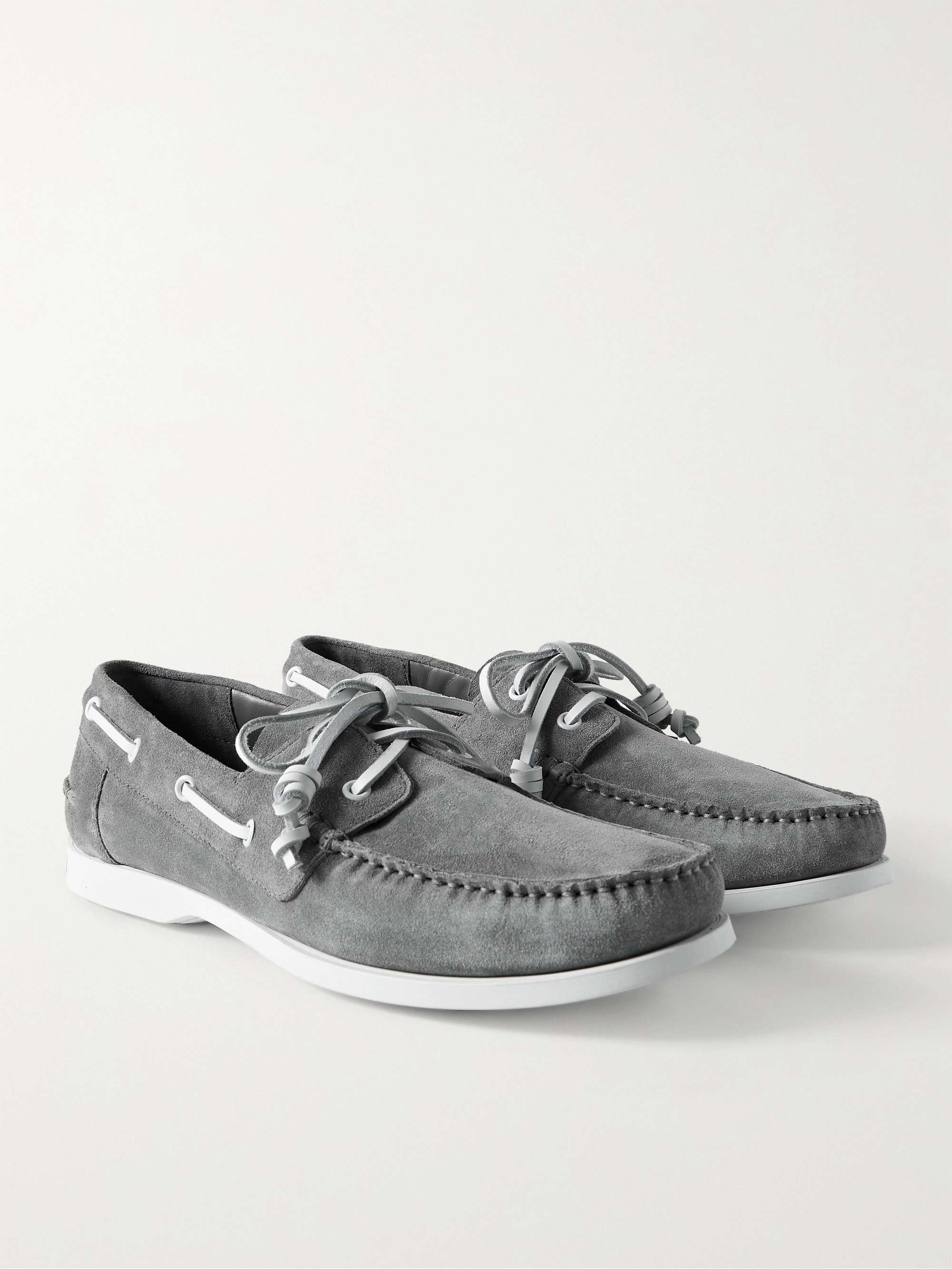 MANOLO BLAHNIK Sidmouth Suede Boat Shoes