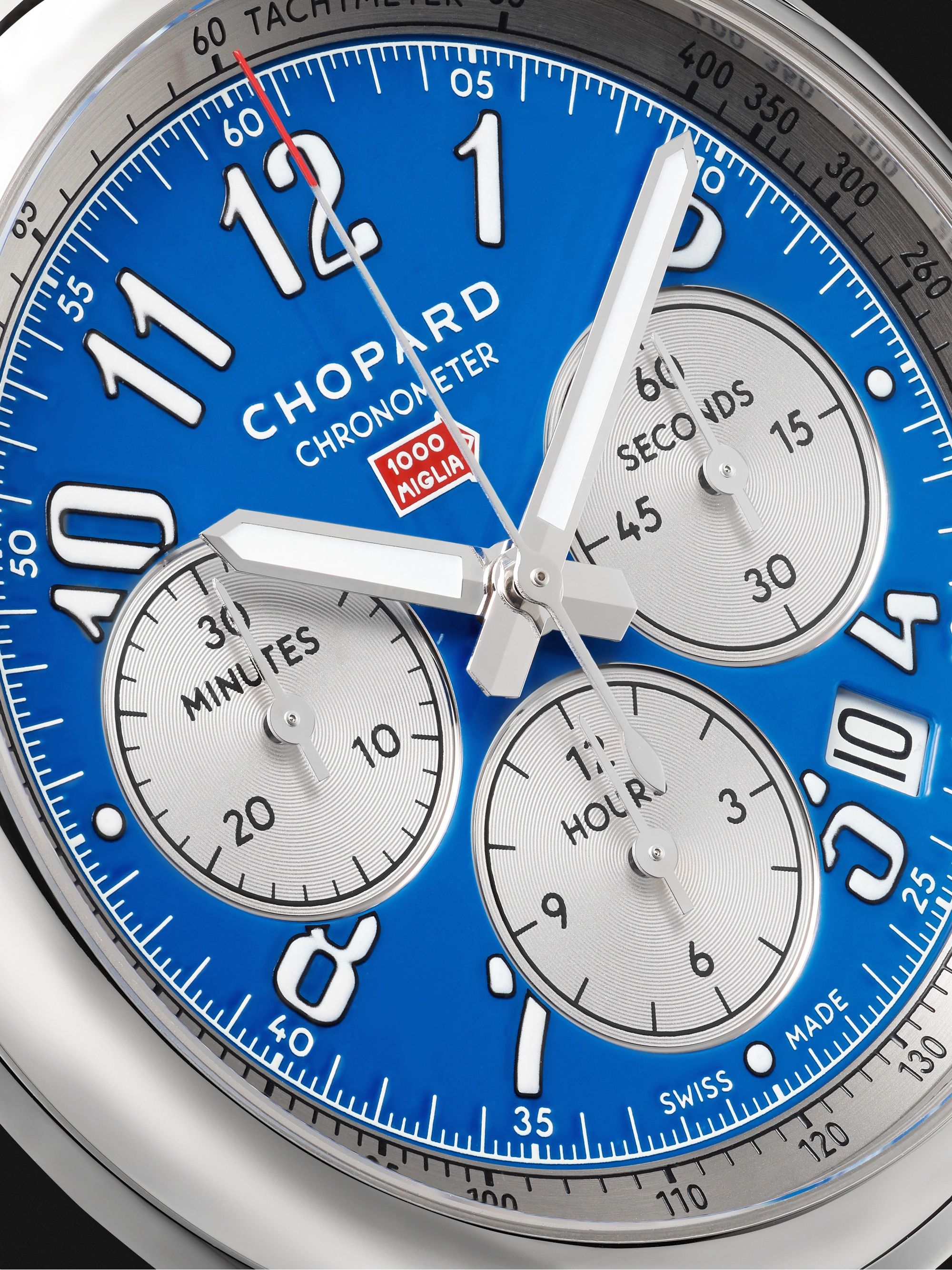 CHOPARD Mille Miglia Classic Racing Chronograph Automatic 42mm Stainless Steel and Perforated Leather Watch, Ref. No. 168589-3010