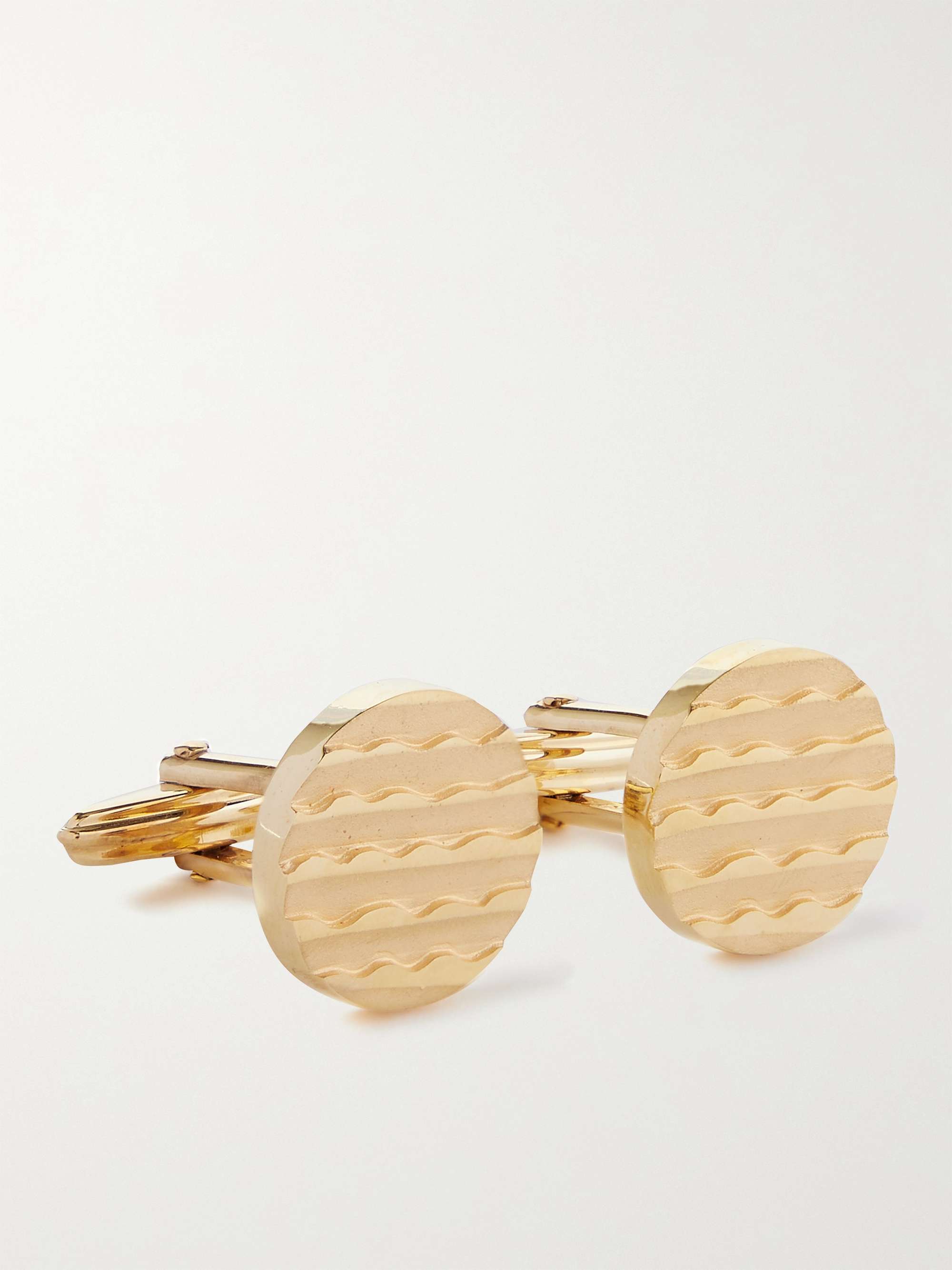 LANVIN Textured Gold-Plated Cufflinks