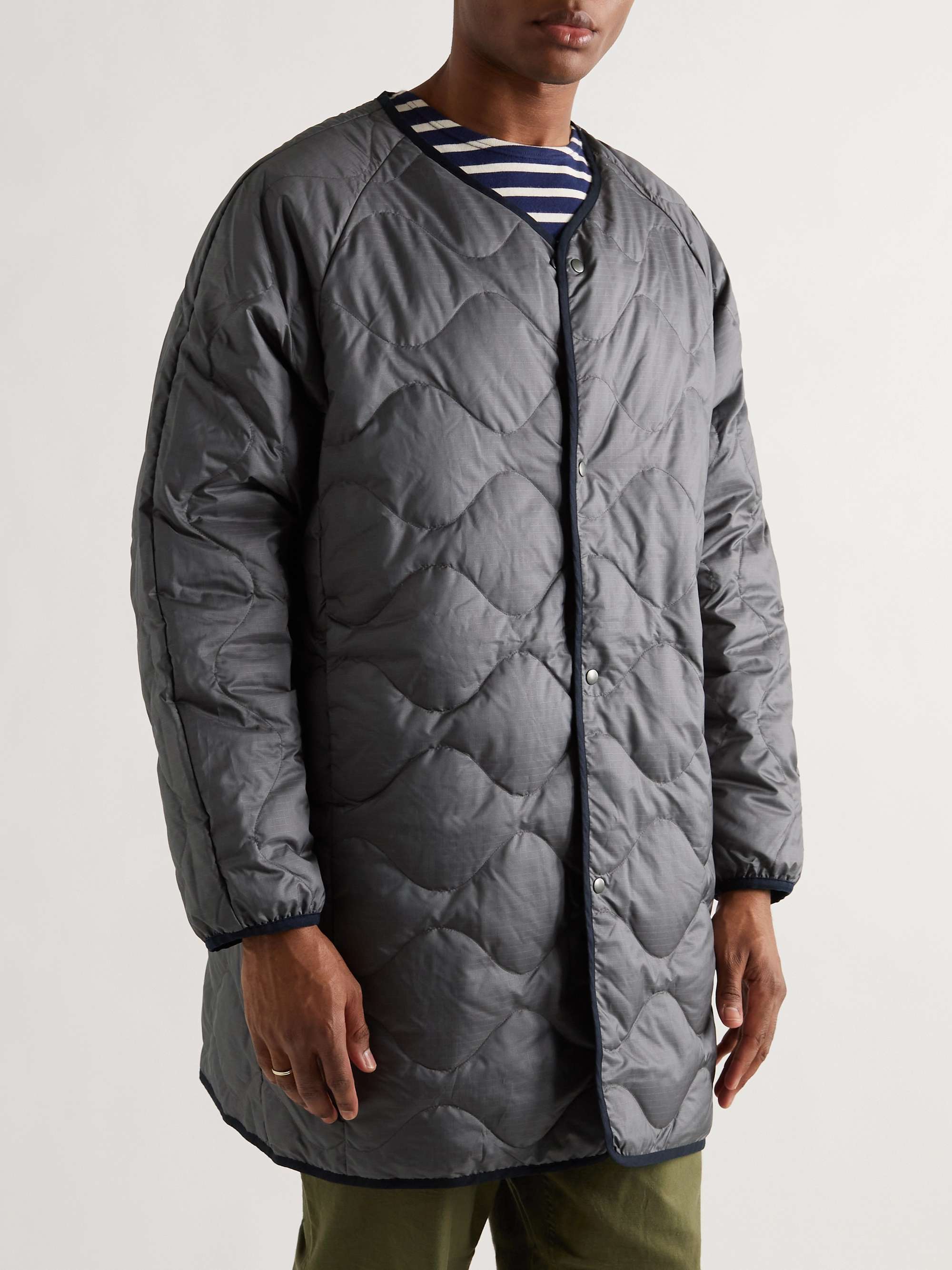 NANAMICA Oversized Reversible Quilted Cotton-Poplin and Ripstop Down Jacket