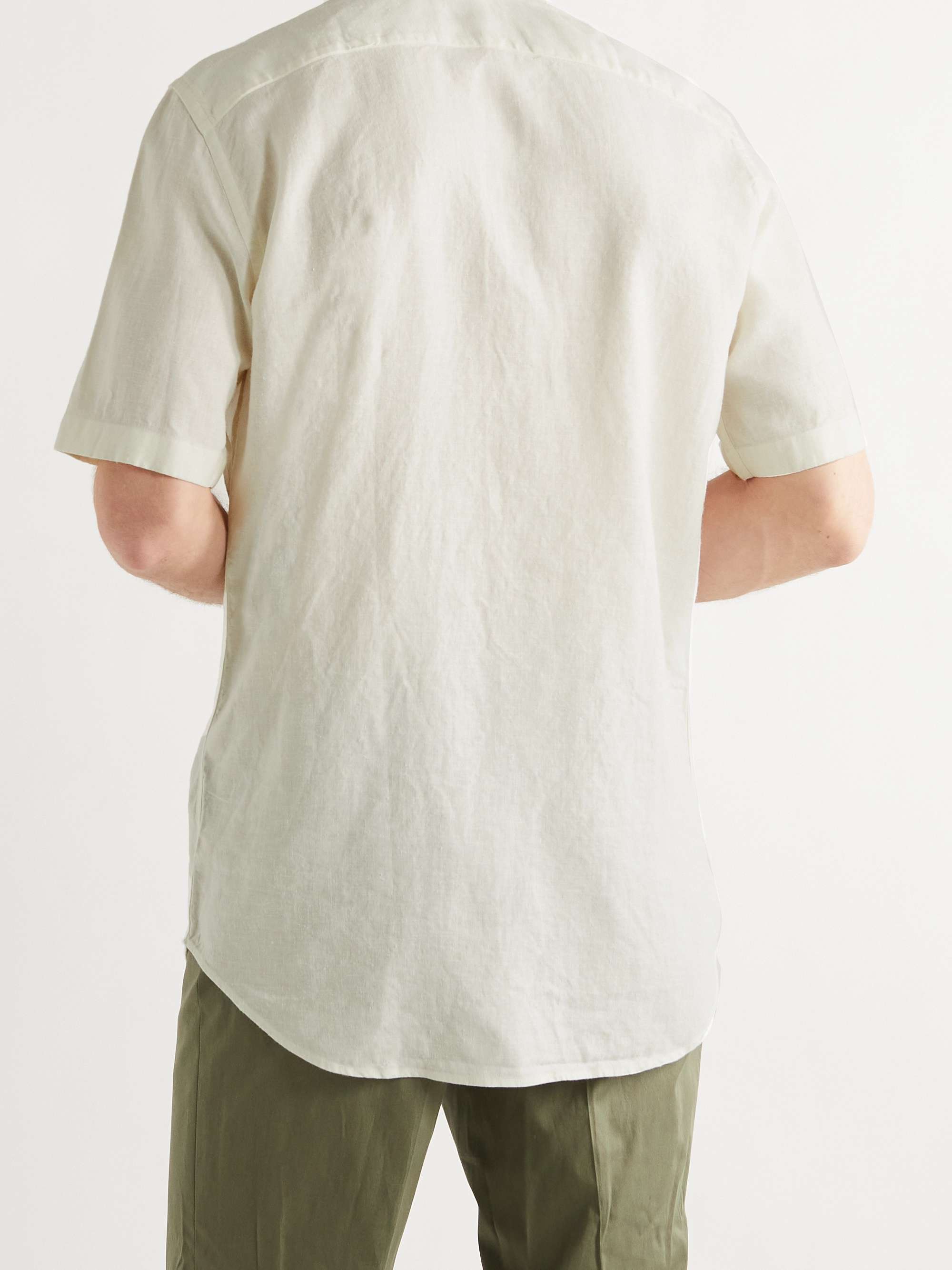 CANALI Linen and Lyocell-Blend Shirt