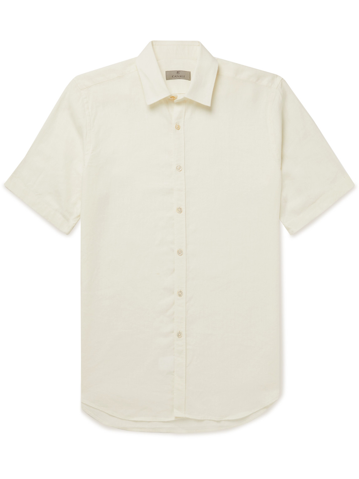 Canali Linen And Lyocell-blend Shirt In White