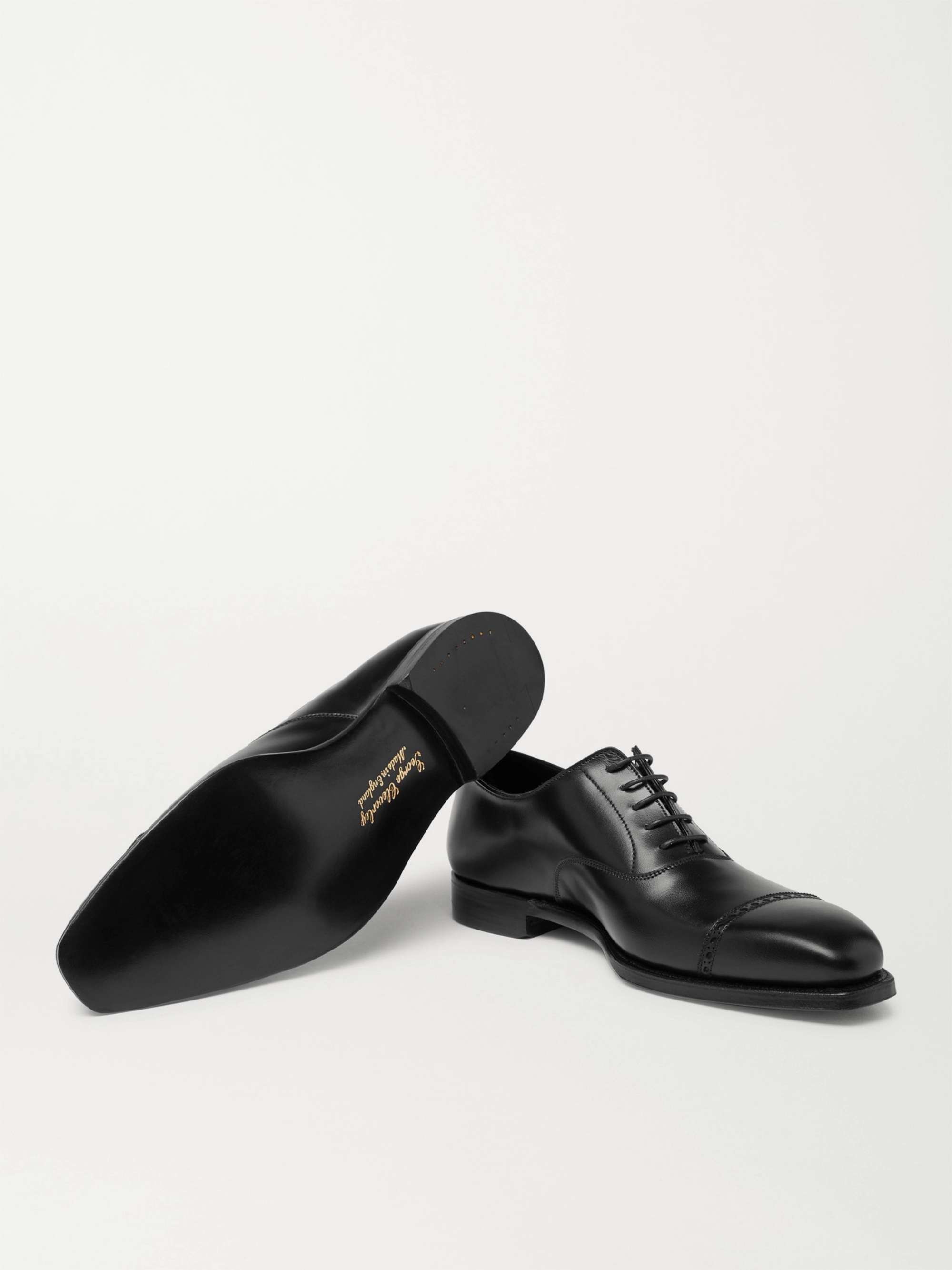 GEORGE CLEVERLEY Charles Cap-Toe Full-Grain Leather Oxford Shoes